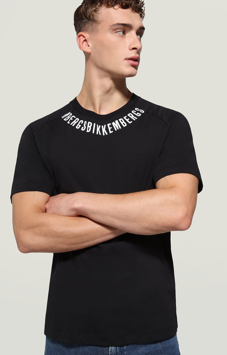 Men's T-shirt with raglan sleeves, BLACK Men's T-shirt with raglan sleeves, BLACK, hi-res-1