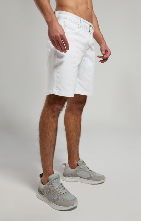 Garment-dyed men's shorts, WHITE Garment-dyed men's shorts, WHITE, hi-res-1