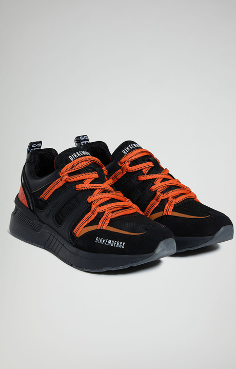 Dunga M men's sneakers, BLACK/ORANGE Dunga M men's sneakers, BLACK/ORANGE, hi-res-1