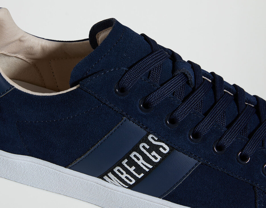 Recoba M men's sneakers with eco fur, NAVY Recoba M men's sneakers with eco fur, NAVY, hi-res-1