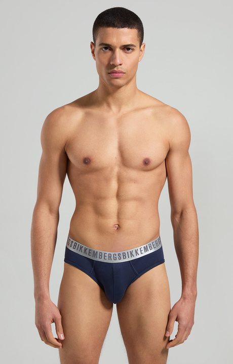 2-pack silver men's briefs, NAVY 2-pack silver men's briefs, NAVY, hi-res-1