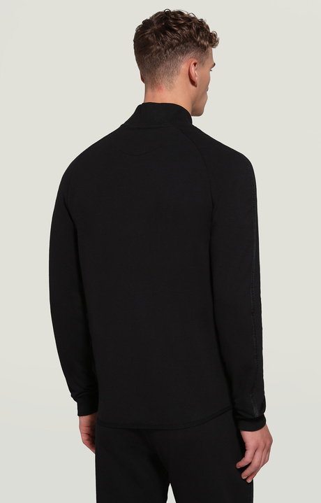 Men's zip sweatshirt, BLACK Men's zip sweatshirt, BLACK, hi-res-1