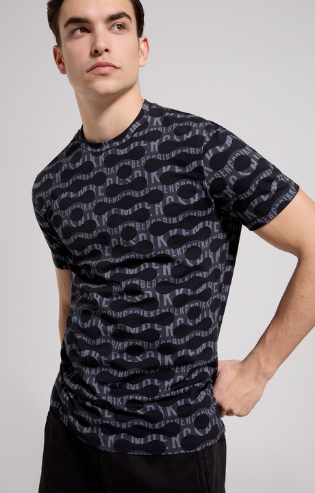 Men's slim fit pop camouflage T-shirt, BLACK Men's slim fit pop camouflage T-shirt, BLACK, hi-res-1