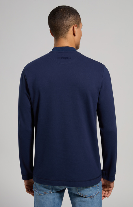 Men's piquet Henley shirt, DRESS BLUES Men's piquet Henley shirt, DRESS BLUES, hi-res-1