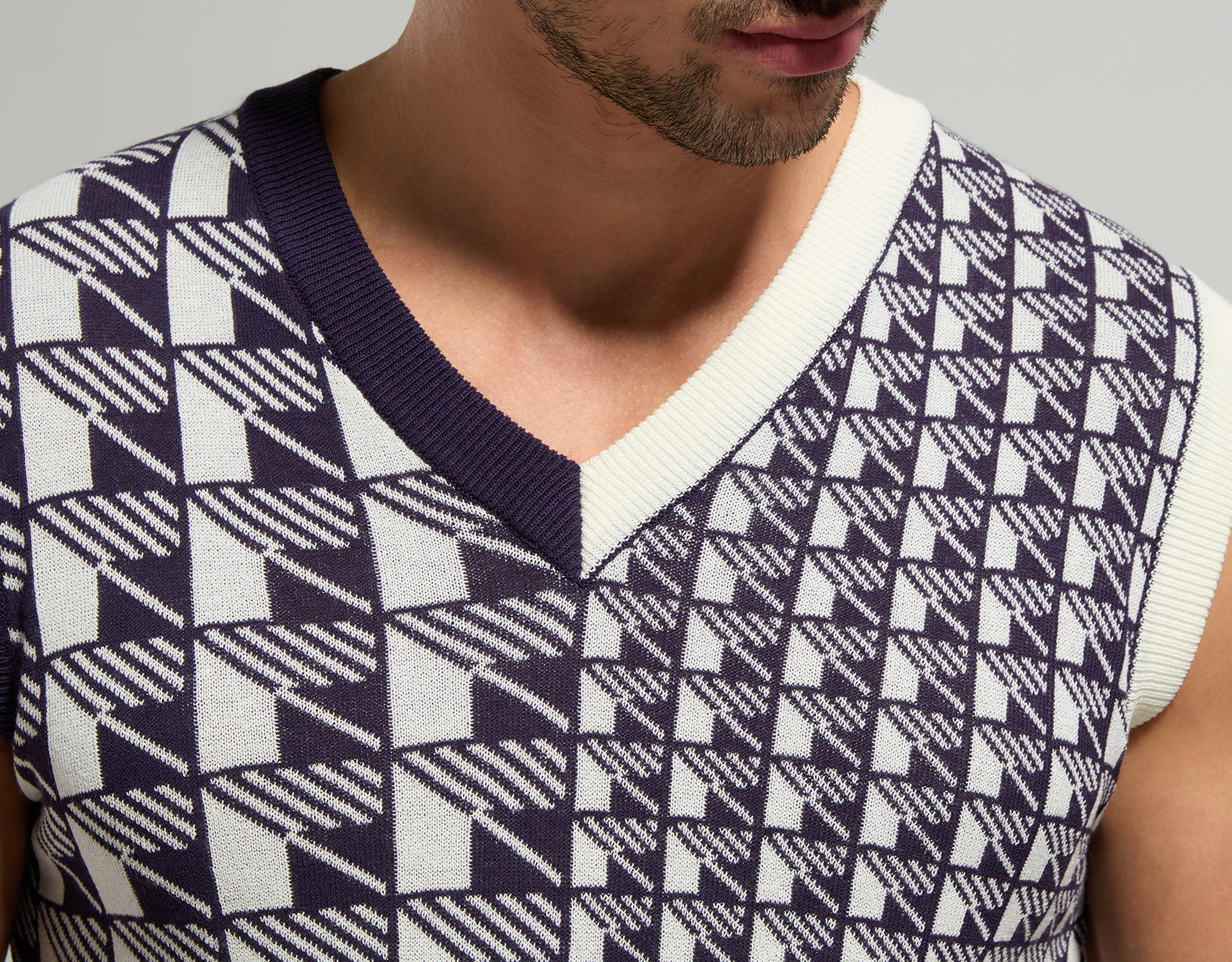 GILET, WHITE/DRESS BLUE, hi-res-1